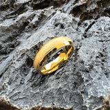 Sandblasted Gold Tone 6/8mm  Engagement Wedding Tungsten Ring for Men Women