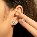Solitaire Round D-Colour 0.1CT-3CT Moissanite Diamonds Unisex Stud Earrings