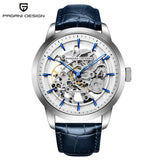 New Famous Brand Men Luxury Automatic Mechanical Skeleton Style Stainless Steel Waterproof Sports Leather Watch - The Jewellery Supermarket