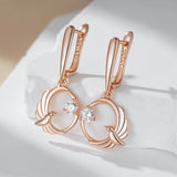 AAA Lab Created Zircon Diamonds Birdie 14K Gold Filled Long Drop Earrings