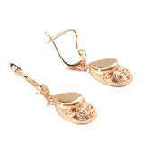 14K Rolled Gold Geometric Convex Drop Trend Minimalist Personality Earrings