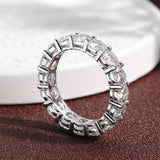 Super D Colour VVS1 3/5mm Moissanite Diamonds Eternity Ladies Wedding Eternity Rings S925 Silver Jewellery with GRA