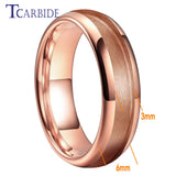 Grooves Domed Polished Finish 4/6/8mm Tungsten Wedding Engagement Rings