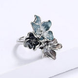 Simple Flower Light Color Epoxy Handmade Enamel Fashion Women's Ring