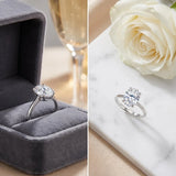 Stunning D Colour VVS1 Moissanite 925 Silver Solitaire Wedding Engagement Ring