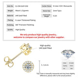 Super 5mm/6.5mm Moissanite Diamonds Halo Stud Earrings for Women Men Fine Jewellery
