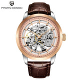 New Famous Brand Men Luxury Automatic Mechanical Skeleton Style Stainless Steel Waterproof Sports Leather Watch - The Jewellery Supermarket