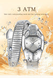 Snake Shape Design Exquisite Fashion Casual Waterproof Copper Band Wristwatch