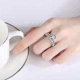 Marvelous 5mm D Color Moissanite Diamonds Row Eternity Rings - Silver Wedding Engagement Fine Jewellery - The Jewellery Supermarket