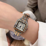 Luxury Fashion Roman Chassis Hand Waterproof Fashion Steel Strap Square Chic Quartz Watch for Ladies