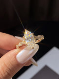 Fashion Real 2 Carat VVS1 D Colour Marquise Moissanite Diamond Engagement Ring