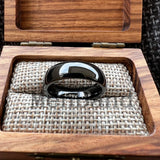 Dome High Polish Classics I Love You 6/8MM Men Women Wedding Tungsten Couple Rings