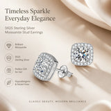 GRA Certificate 0.3ct 0.5ct 1.0ct 2.0ct Moissanite Diamonds Stud Silver Earrings