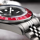 Luxury GMT Men's Diving Watch 200m Waterproof Bubble Mirror Glass Quartz Watch