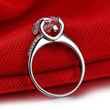 Round Brilliant Solitaire VVS1 1Ct Moissanite Diamond Wedding Rings For Women Sterling Silver Engagement Jewellery