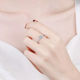 Super 1ct 2ct Princess VVS1 D Colour Moissanite Diamond Engagement Silver Ring