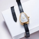 Classic Luxury Top Brand Noble Red Snake Leather Strap Bracelet Quartz Fashion Unique Watches for Woman