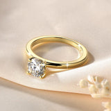 Marvelous Solitaire 1.0CT 6.5MM D Moissanite Diamond Rings  Fine Jewellery
