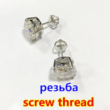Premium 0.5-2ct Moissanite Diamonds Sterling Silver Stud Earrings for Men Women
