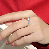 925 Silver Classic Simple, Versatile Moissanite Diamond Solitaire Wedding Engagement Ring for women - Fine Jewellery