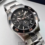 Maserati Original Green Water Ghost Trend Sports Watch Europe and America Style Authentic Quartz Wristwatch
