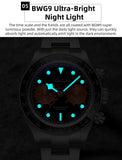 New Luxury Men Waterproof 100m Ceramic Bezel Luminous Steel Quartz Diver Watch