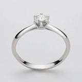 Superb VVS1 D Colour 0.5 Carat Mossanite Diamond Solitaire Silver Engagement Ring