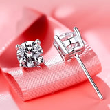 Classic Bird's Nest Moissanite Diamonds Stud 925 sterling silver plated Earrings