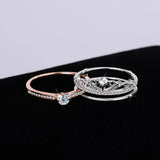 Dazzling VVS1 D Colour 0.3CT Moissanite Diamonds Engagement Wedding Crown Rings - 925 Silver GRA Certified Jewellery