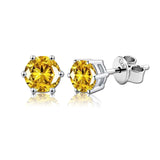 Fabulous Moissanite Diamonds 925 Silver 18K Plated Stud Earrings for Men Women