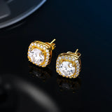 Classic D Colour VVS1 Moissanite Diamonds Stud Silver Earrings or Men and Women