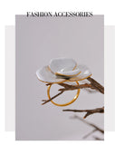 18k Gold Plated Exquisite White Enamel Flower Fashion Chic Adjustable Stainless Steel Ring