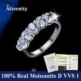 Stunning  VVS1 D Colour 100% Moissanite Diamond Eternity 925 Sterling Silver Wedding Engagement Rings for Women