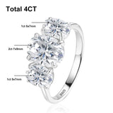Full Oval Cut VVS1 D Colour Mossanite Diamonds Silver Gold Plated Wedding Ring