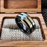 Groove Center Surface and Bevel Polished 6/8mm Tungsten Carbide Men's Women's Rings