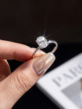 Stunning 1-2 Carat  Oval VVS1 D Colour Moissanite Diamond Engagement Wedding Ring