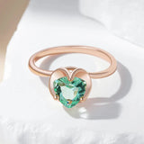 14 Karat Gold Filled Shiny Light Green Pink Red AAA Zircon Crystal Luxury Rings For Women