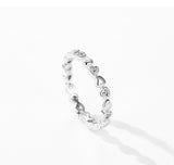 Charm Romantic Heart Design AAAA Lab Created Diamonds 925 Silver Rings