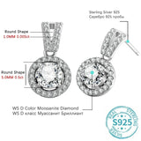 Dazzling D Colour VVS1 Moissanite Diamond Earrings Solid 925 Sterling Sliver Drop Earrings for Women