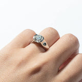 2 Carat VVS1 D Colour Moissanite Diamond Solitaire Sterling Silver Engagement Ring