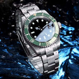 Stainless Steel Dive Automatic Sapphire Crystal Rotating Bezel Luminous Mechanical Watch