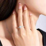 D Colour VVS1 1/2CT Oval Cut Moissanite Diamonds Rings Silver 18K Gold Plated Wedding Engagement Jewellery with GRA
