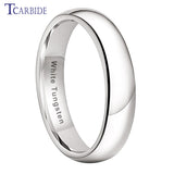 High Polished Domed 2/3/4/5/6/7/8/10MM Shiny Tungsten Rings For Men Women