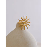18K Gold Plated  Stainless Steel Hot Style Metal Sun Adjustable Trending Ring