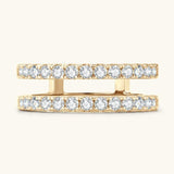 GRA Certified Double-Row Half Eternity Moissanite Diamonds Wedding Engagement Rings Sterling Silver Fine Jewellery