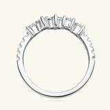 Superb 4mm&3mm&1.6mm VVS1 D Colour Moissanite Diamonds S925 Silver Engagement Ring