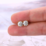 New Sparkling 1CT 6.5mm Moissanite Diamonds Screw Back Earrings for Women/Men - Sterling Silver Fine Jewellery - The Jewellery Supermarket