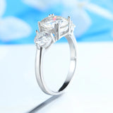 Excellent 3CT GRA Certified Double Halo Moissanite Rings for Women Engagement Wedding S925 Sterling Silver Jewellery