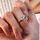 Three Stones 1/3Carat Moissanite Diamonds Rings Silver Engagement Wedding Band Fine Jewellery with GRA Certificate