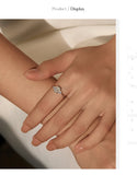 Fabulous D Colour VVS1 Rectangle Moissanite 925 Silver Trendy Sparkling Ring